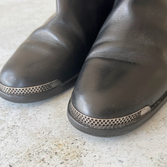 ✖️SOLD✖️ Vintage CHANEL Moto Boots Shoes Quilter Leather Black size 40.5 EU - Picture 10 of 10